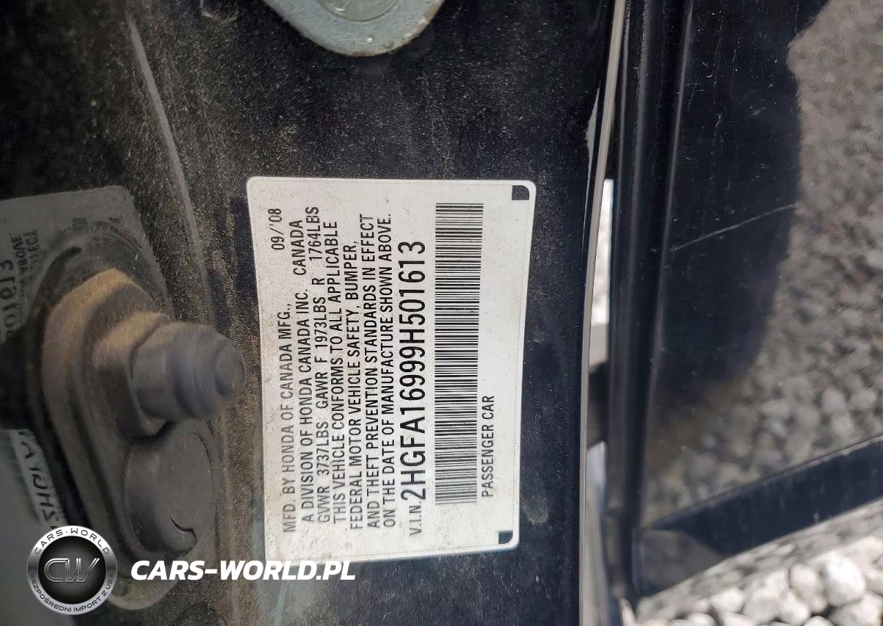 2009 Honda Civic Exl VIN:2HGFA16999H501613 - 12
