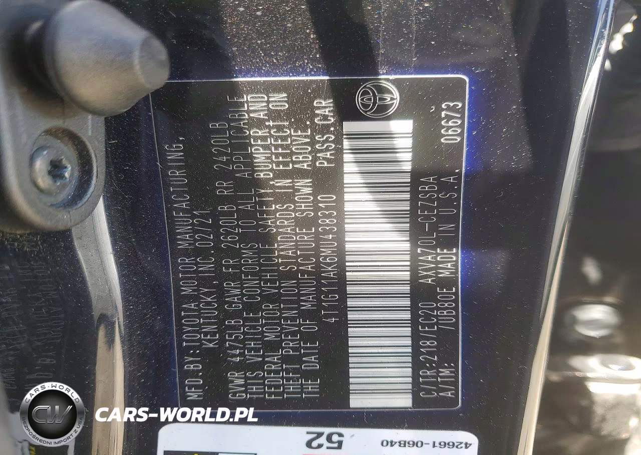2021 Toyota Camry Se Nightshade VIN:4T1G11AK6MU438310 - 12