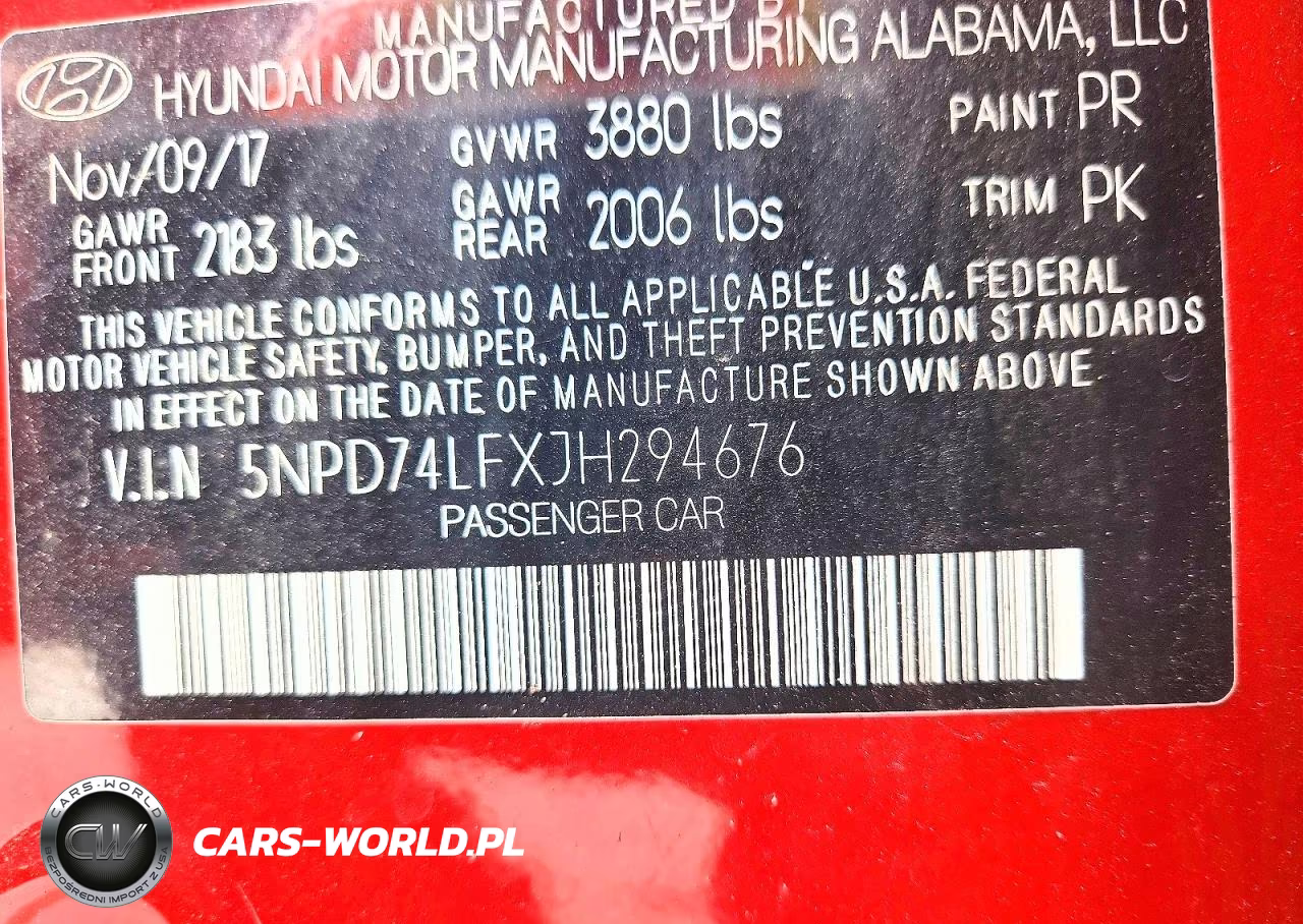 2018 Hyundai Elantra Se VIN:5NPD74LFXJH294676 - 12