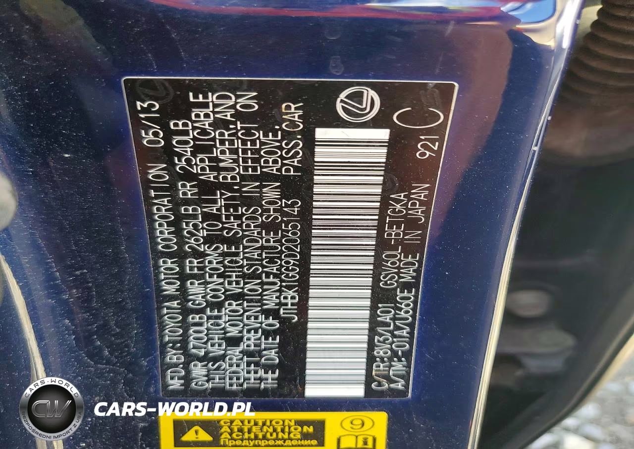 2013 Lexus Es 350 VIN:JTHBK1GG9D2065143 - 12