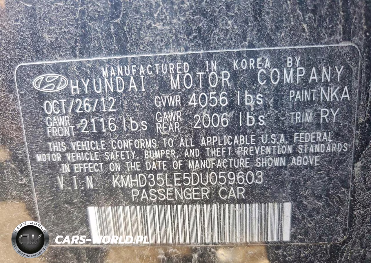 2013 Hyundai Elantra Gt Base VIN:KMHD35LE5DU059603 - 12