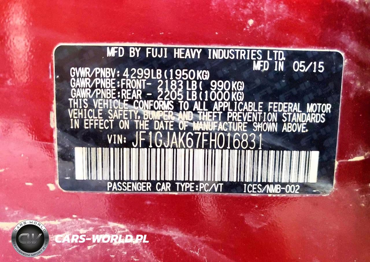 2015 Subaru Impreza Premium Plus VIN:JF1GJAK67FH016831 - 13