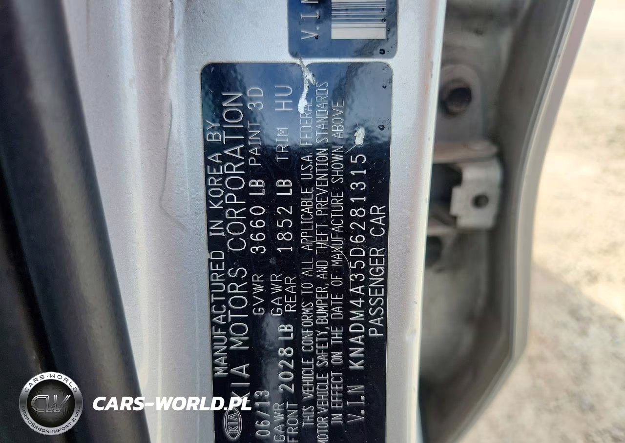 2013 Kia Rio Lx VIN:KNADM4A35D6281315 - 12