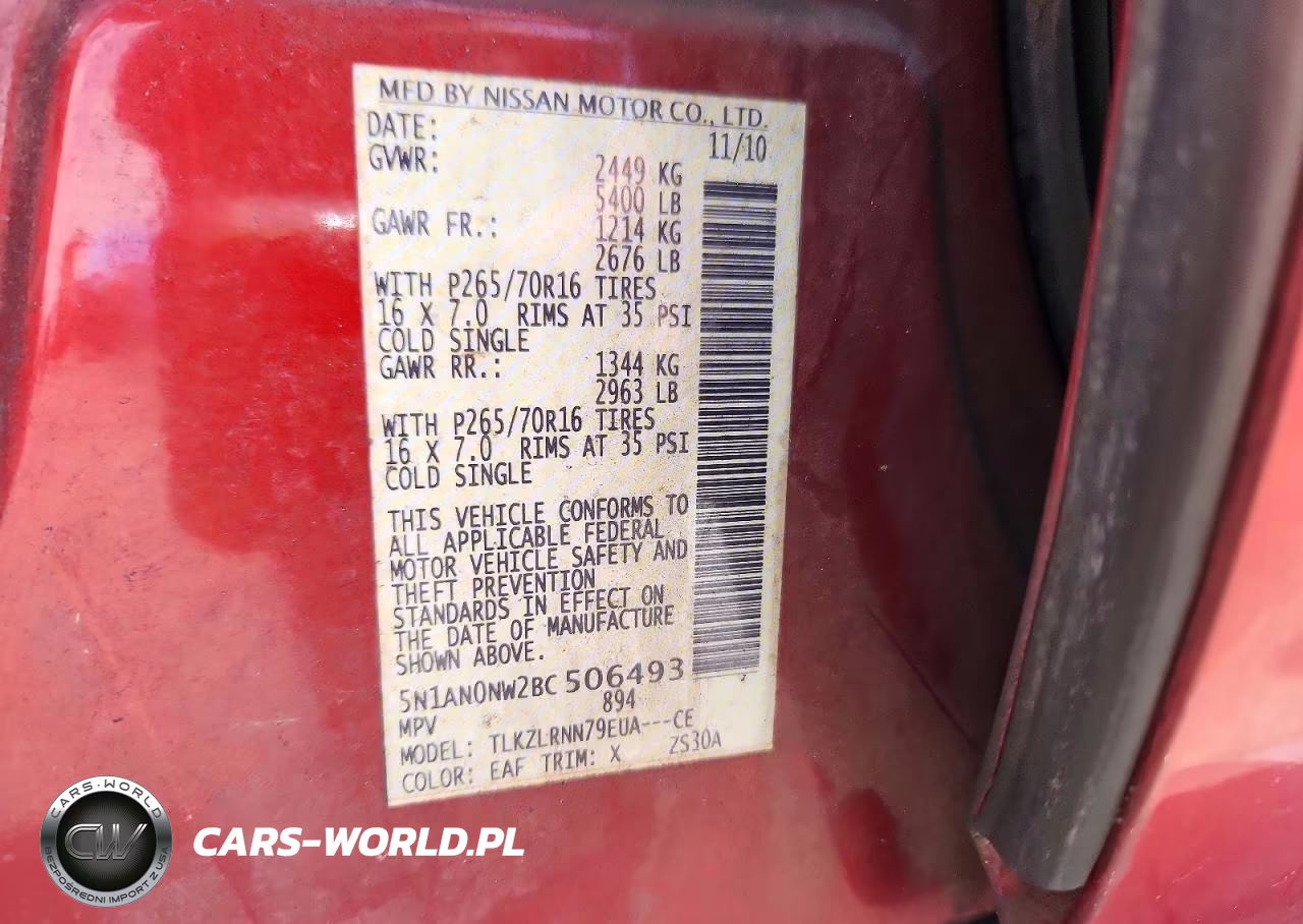 2011 Nissan Xterra X VIN:5N1AN0NW2BC506493 - 14