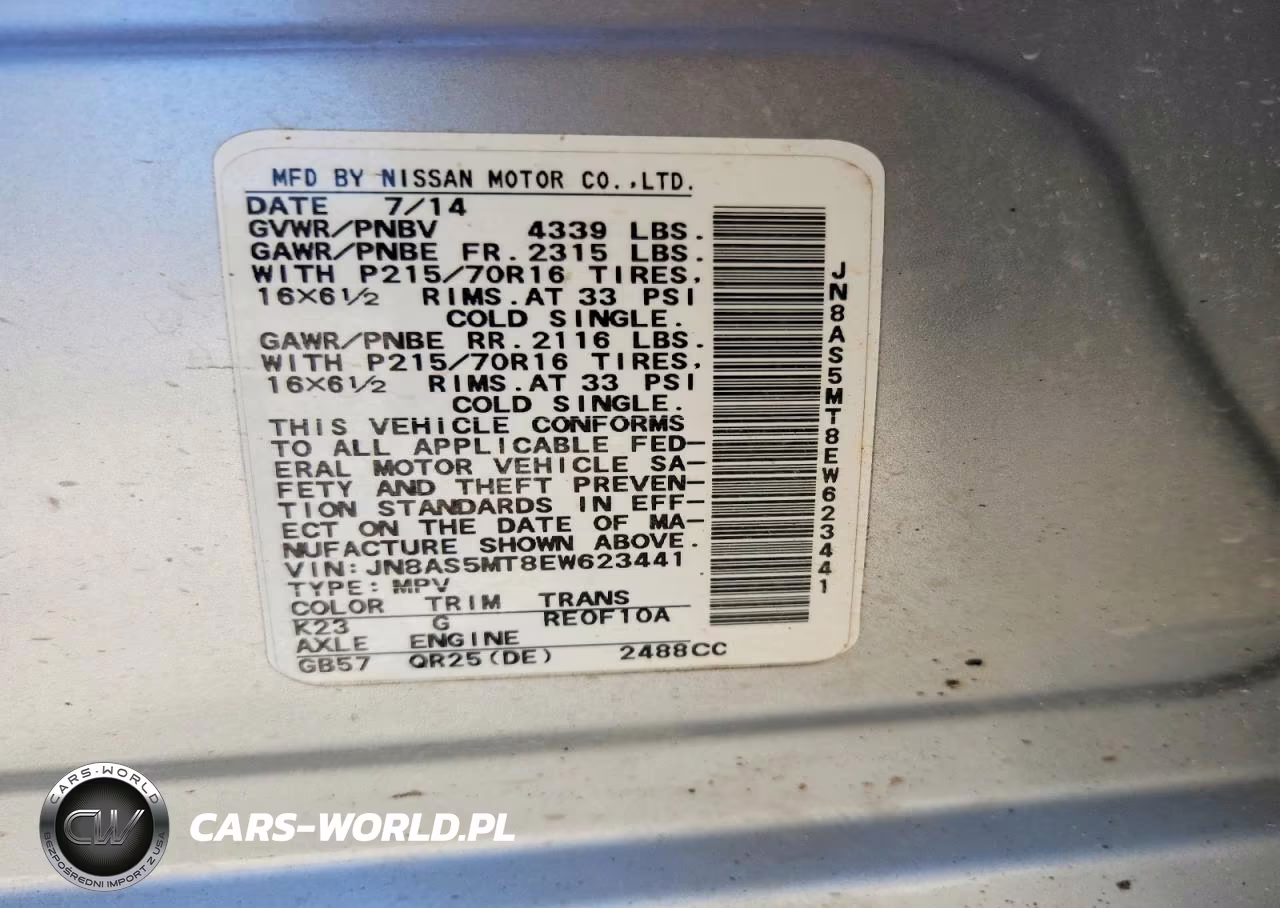 2014 Nissan Rogue Select S VIN:JN8AS5MT8EW623441 - 13