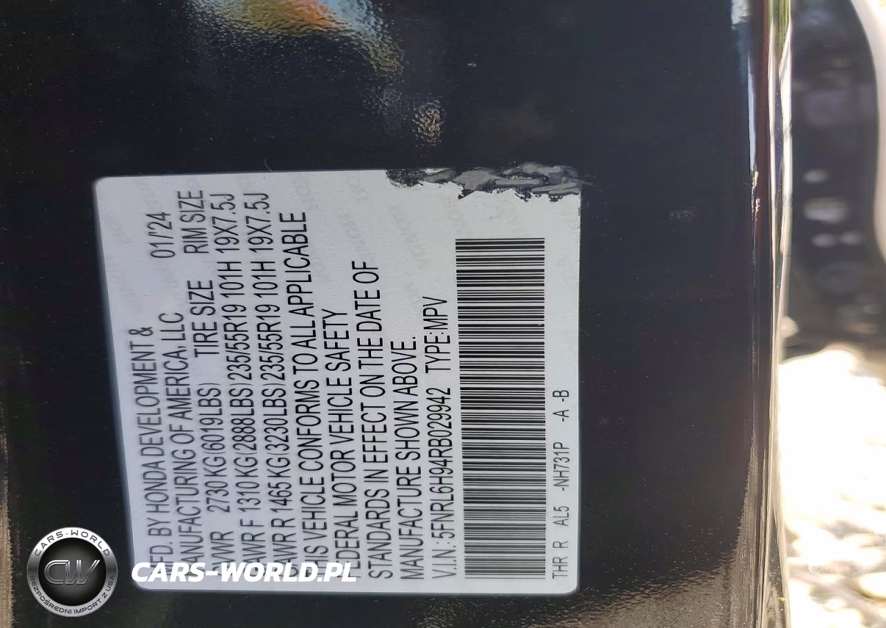 2024 Honda Odyssey Elite VIN:5FNRL6H94RB029942 - 13