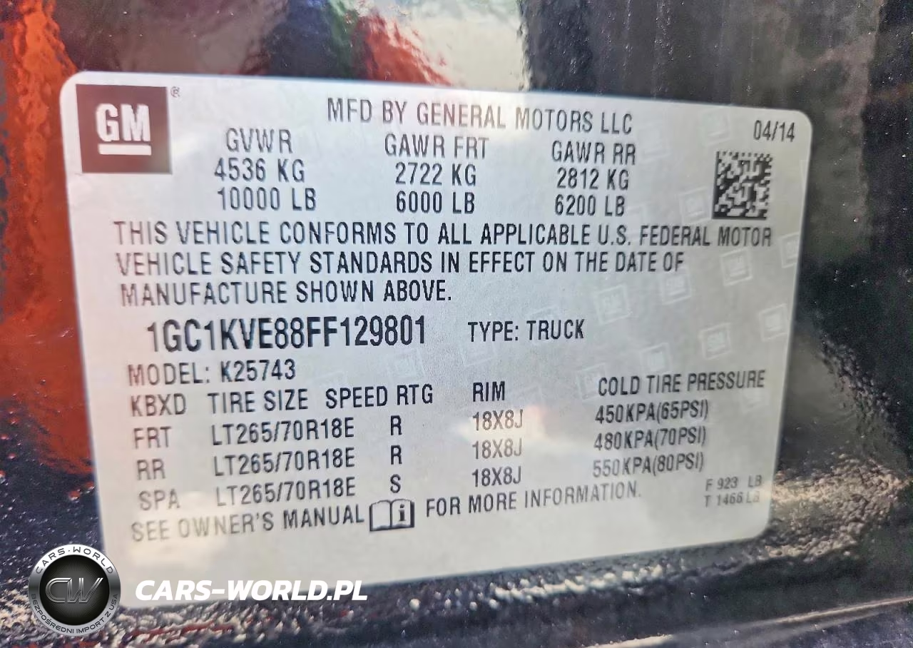 2015 Chevrolet Silverado K2500 Heavy Duty Lt VIN:1GC1KVE88FF129801 - 12
