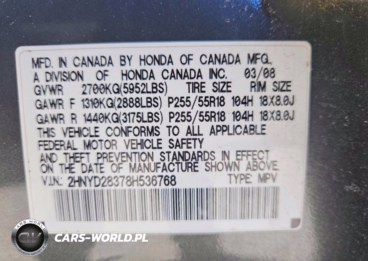 2008 Acura Mdx Technology VIN:2HNYD28378H536768 - 14