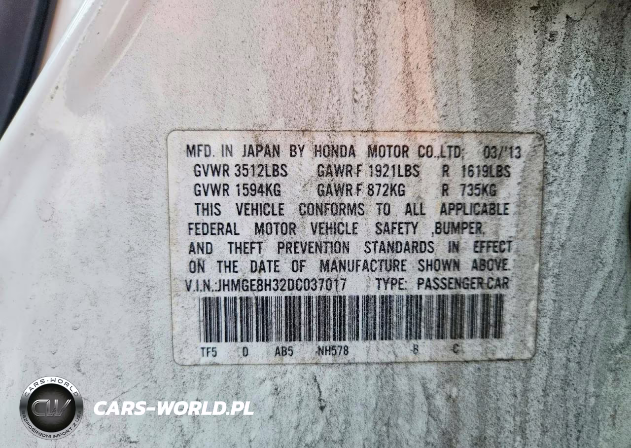 2013 Honda Fit VIN:JHMGE8H32DC037017 - 12