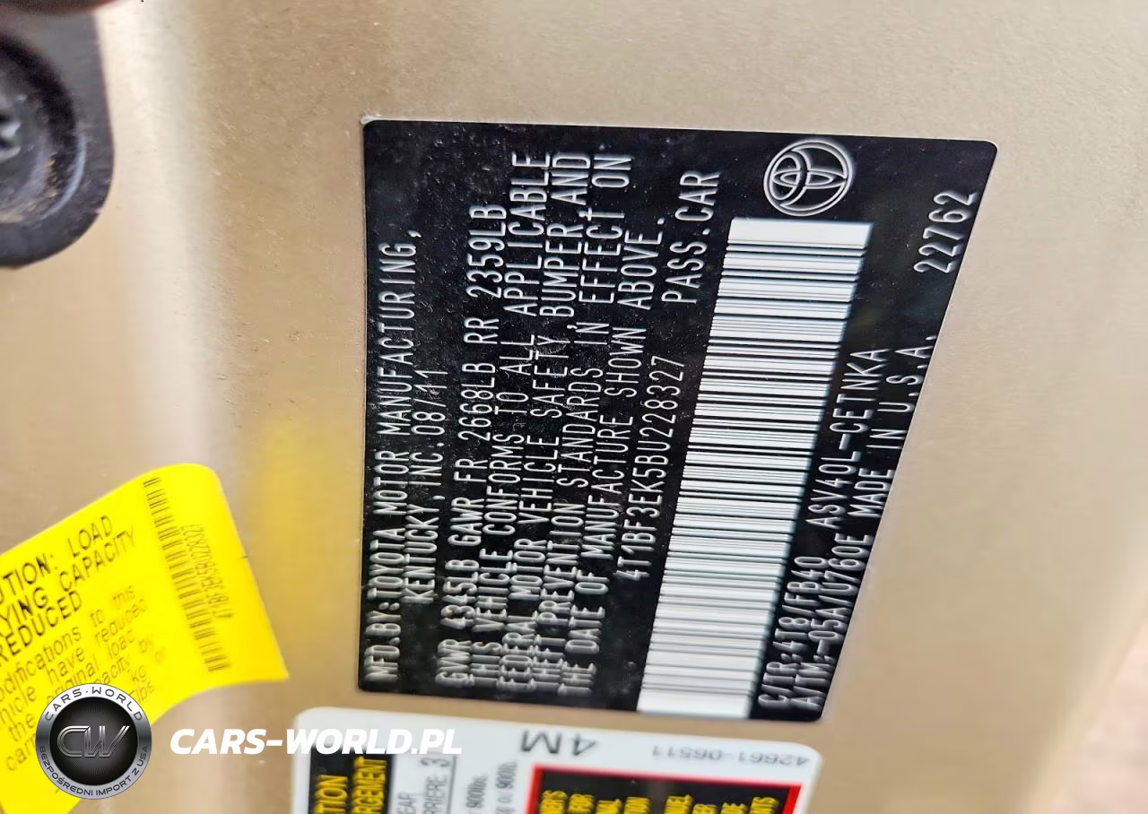 2011 Toyota Camry Le VIN:4T1BF3EK5BU228327 - 12