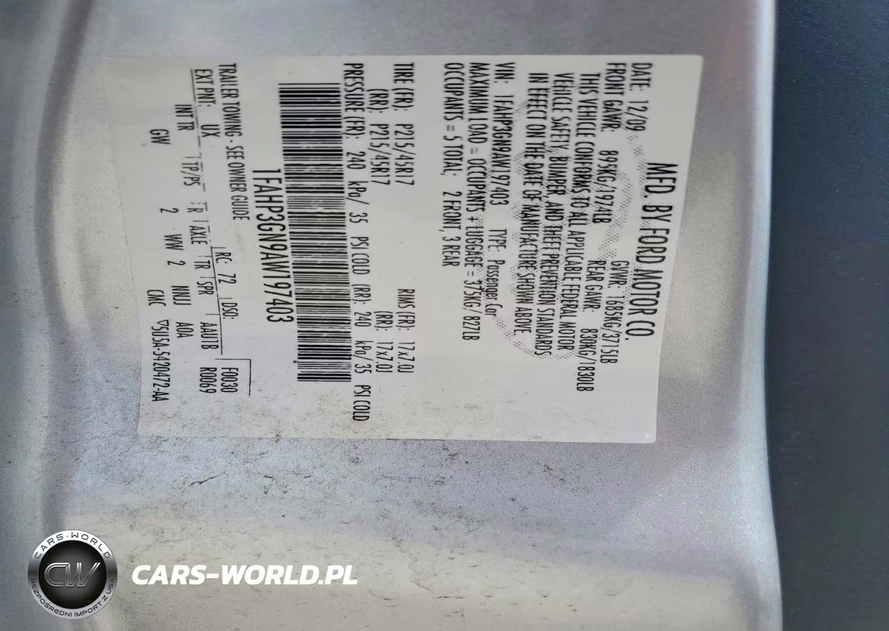 2010 Ford Focus Ses VIN:1FAHP3GN9AW197403 - 12