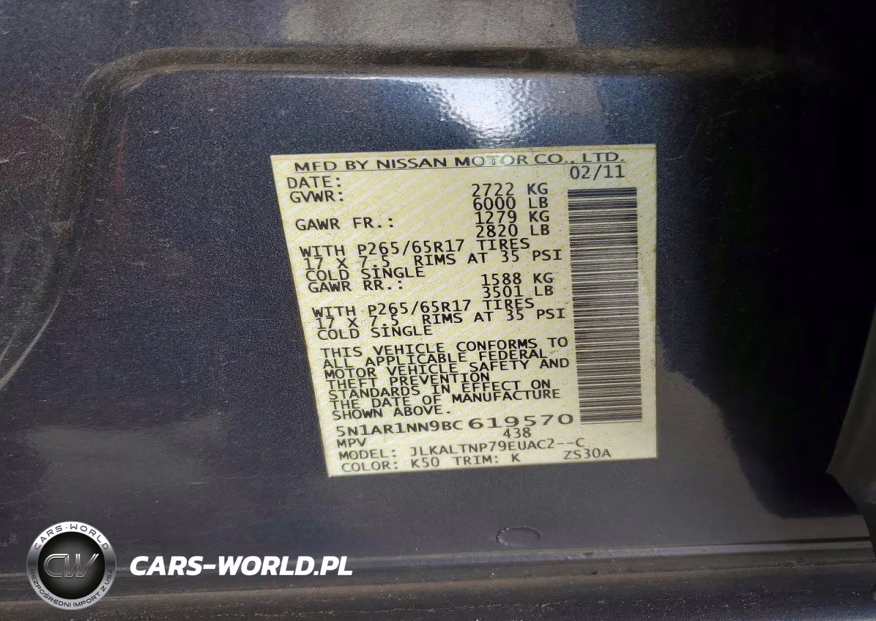 2011 Nissan Pathfinder S VIN:5N1AR1NN9BC619570 - 12