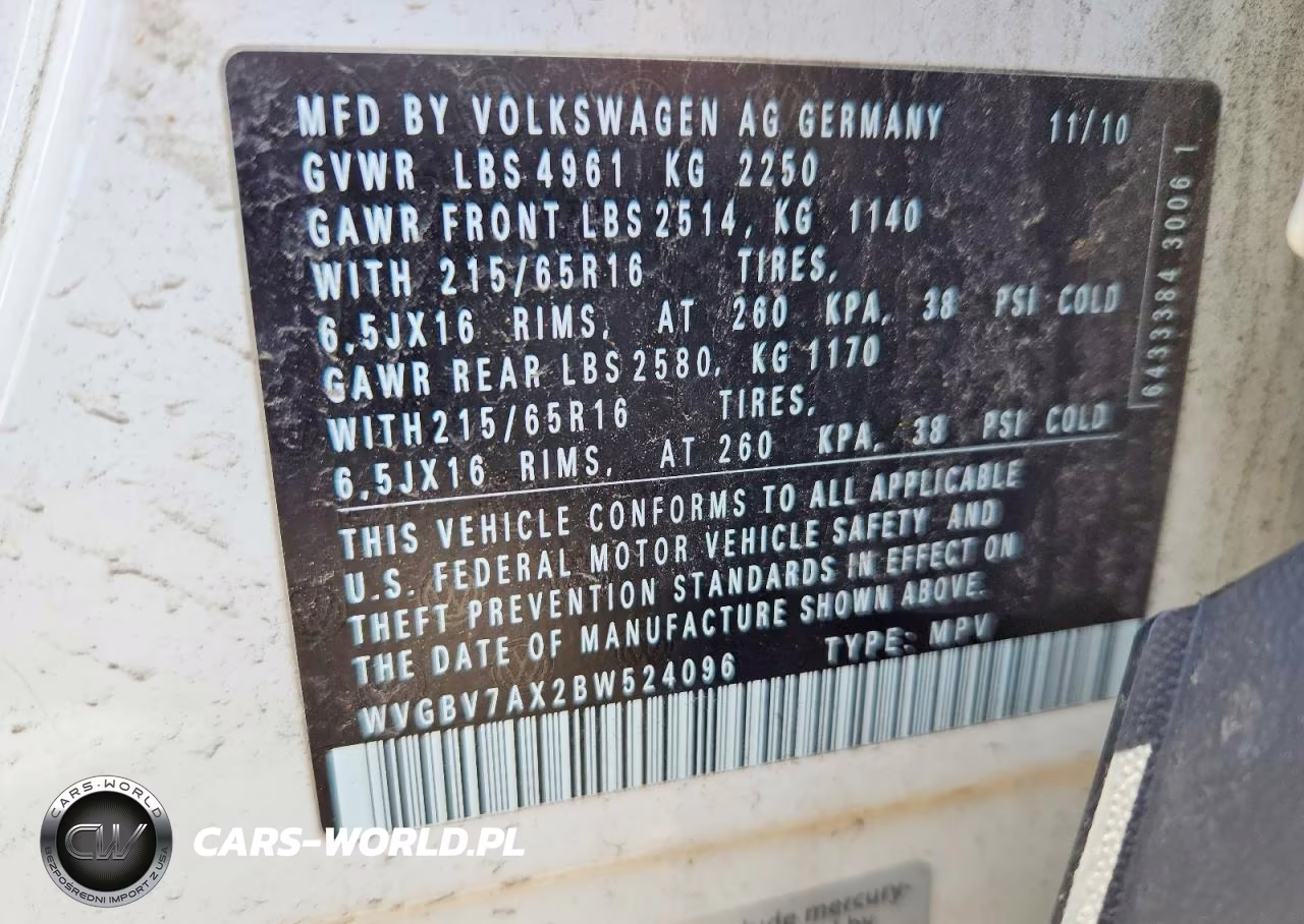 2011 Volkswagen Tiguan VIN:WVGBV7AX2BW524096 - 13