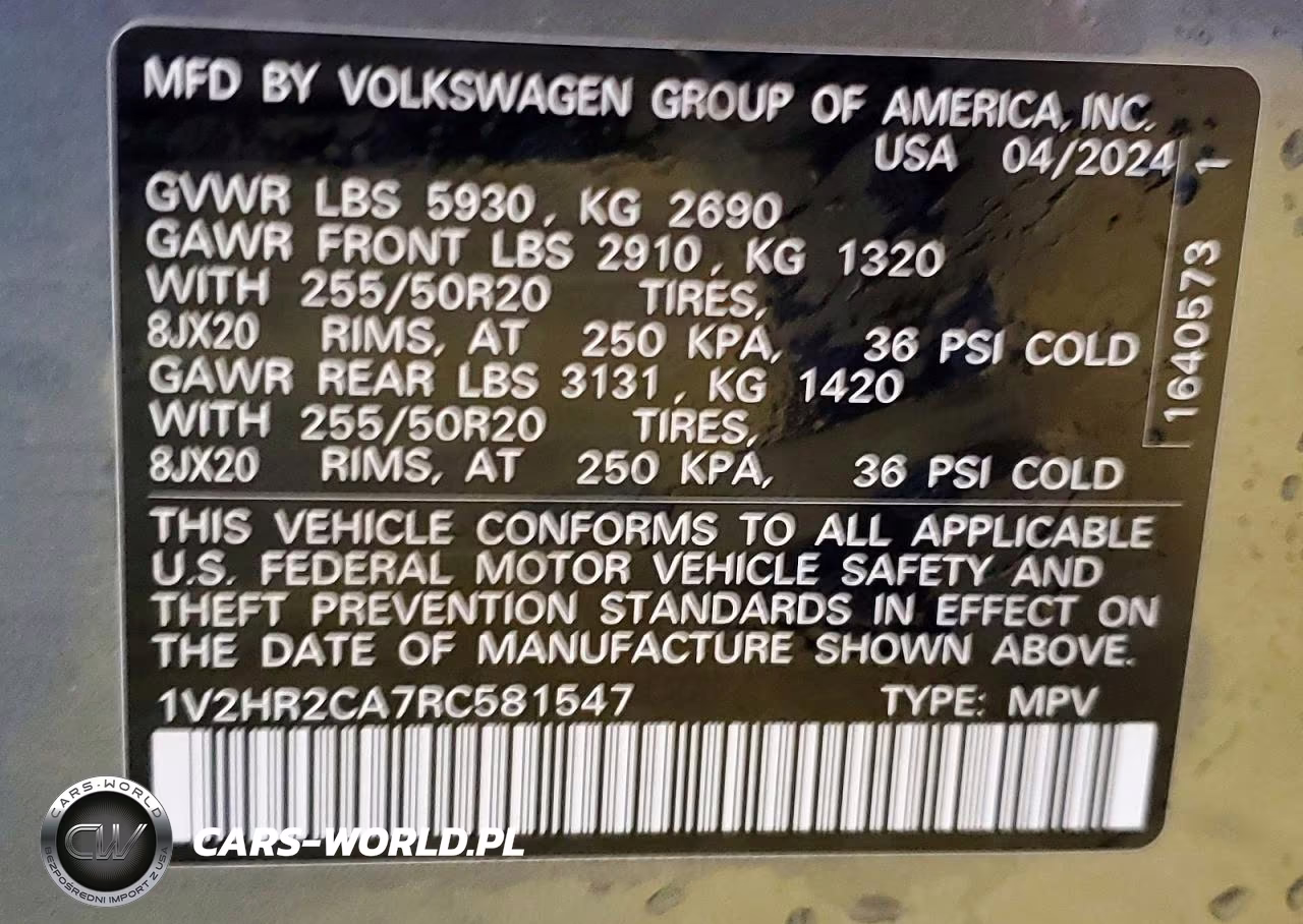 2024 Volkswagen Atlas Se VIN:1V2HR2CA7RC581547 - 13