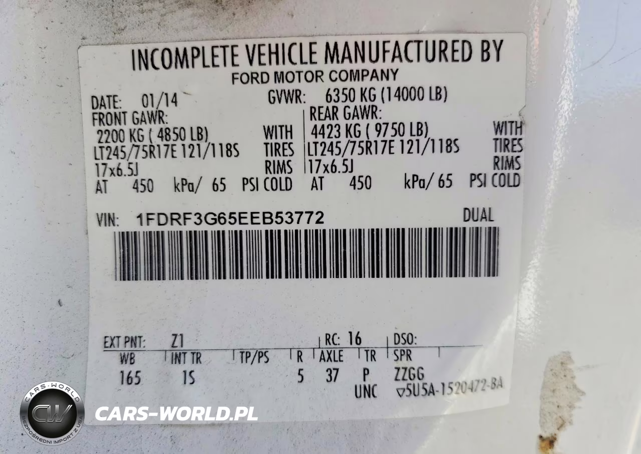 2014 Ford F350 Super Duty VIN:1FDRF3G65EEB53772 - 13