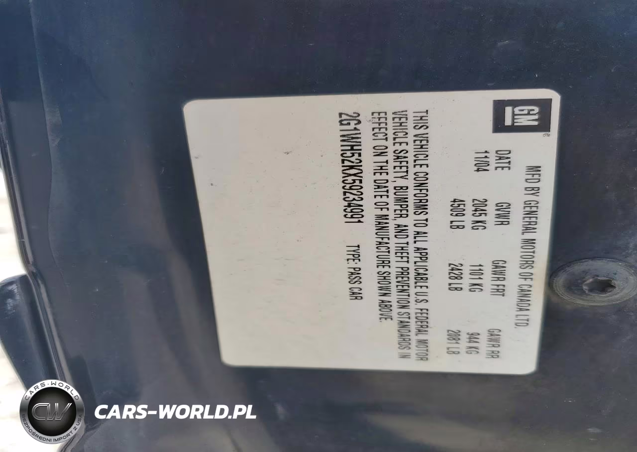 2005 Chevrolet Impala Ls VIN:2G1WH52KX59234991 - 12