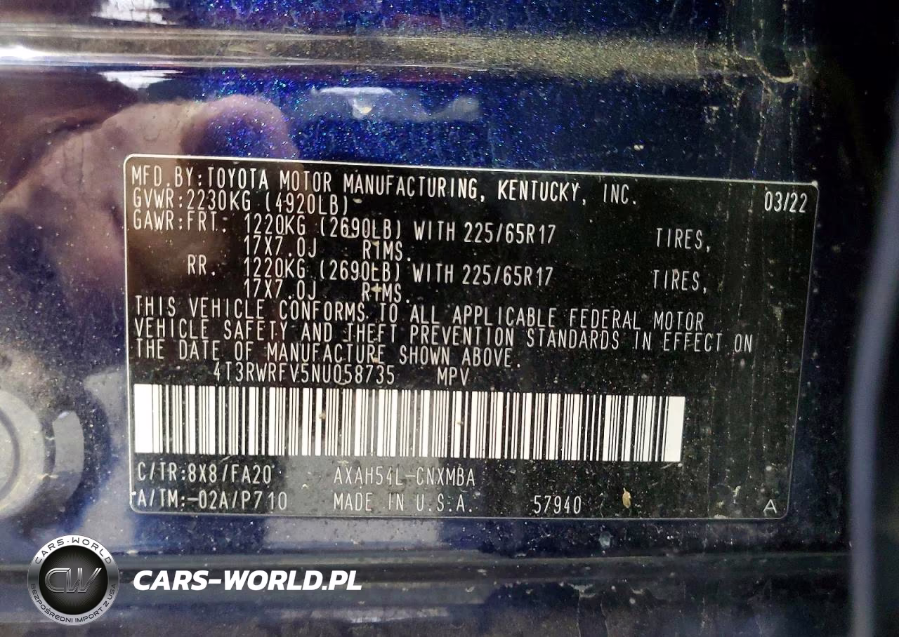2022 Toyota Rav4 Xle VIN:4T3RWRFV5NU058735 - 13