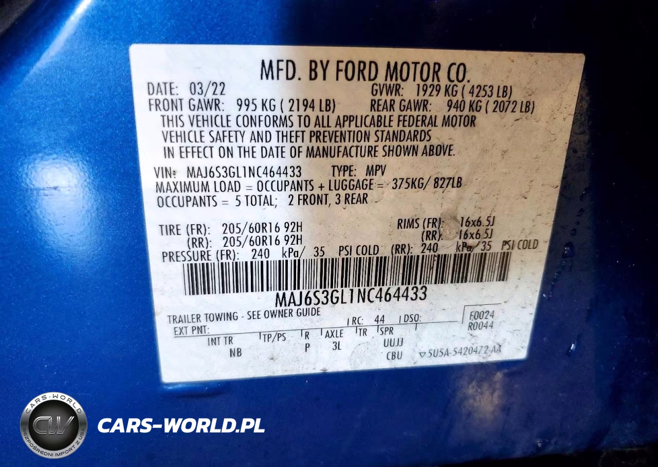 2022 Ford Ecosport Se VIN:MAJ6S3GL1NC464433 - 14