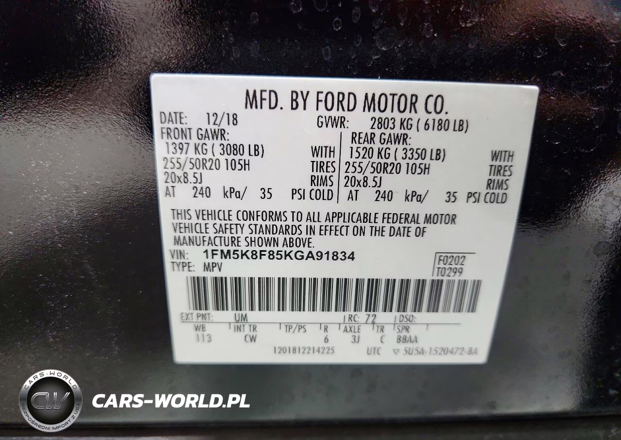 2019 Ford Explorer Limited VIN:1FM5K8F85KGA91834 - 13