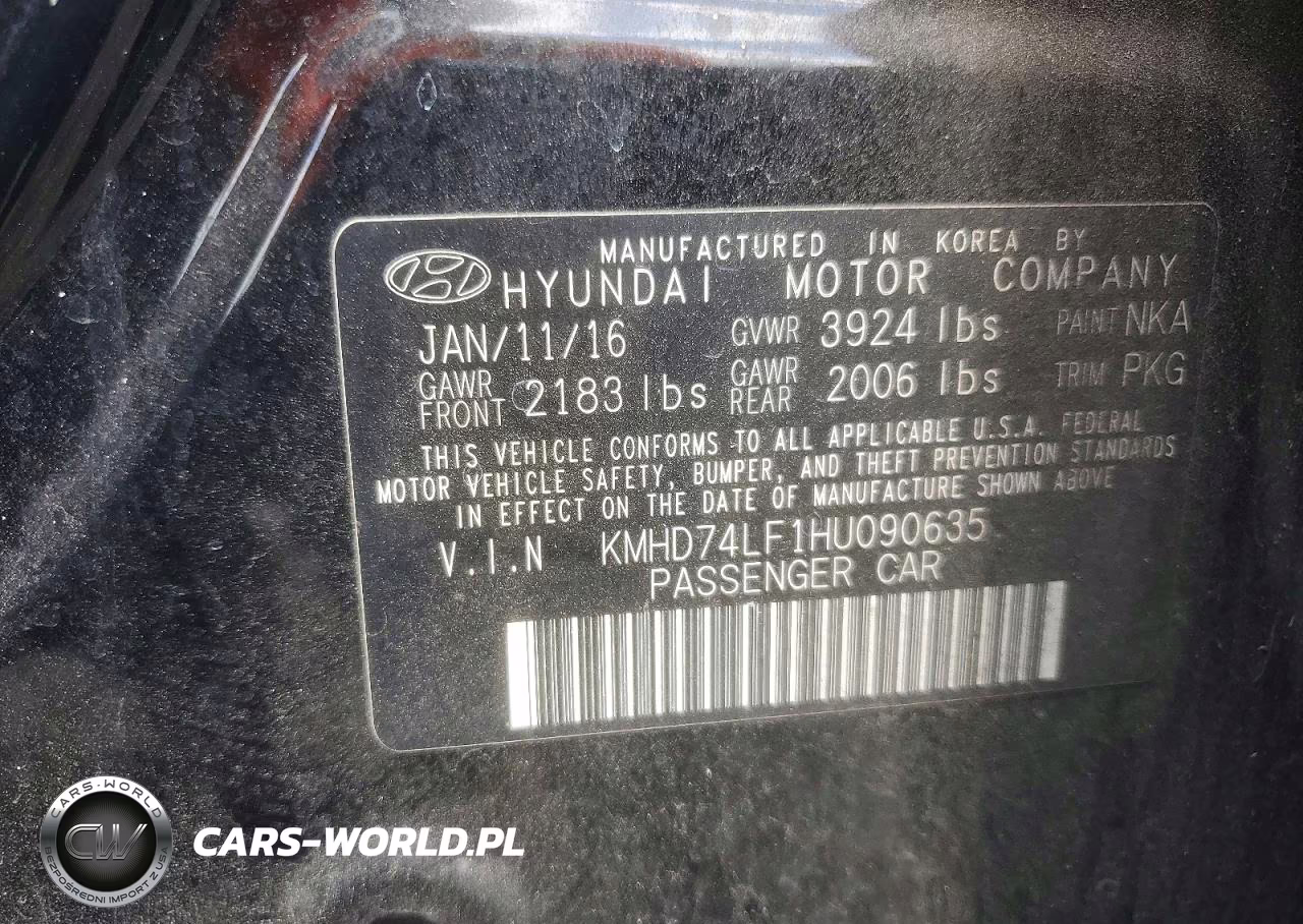 2017 Hyundai Elantra Se VIN:KMHD74LF1HU090635 - 12