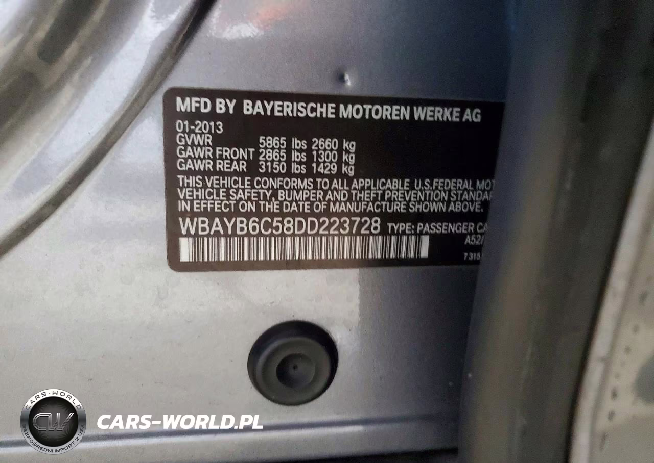 2013 BMW 750 Xi VIN:WBAYB6C58DD223728 - 12