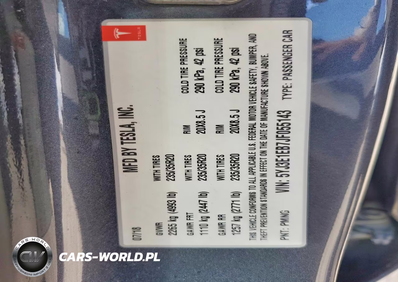 2018 Tesla Model 3 VIN:5YJ3E1EB7JF055143 - 13