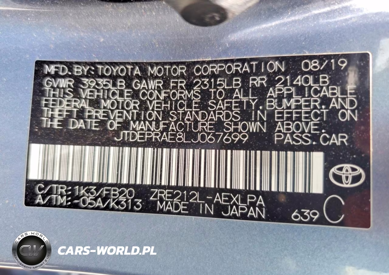 2020 Toyota Corolla Le VIN:JTDEPRAE8LJ067699 - 13