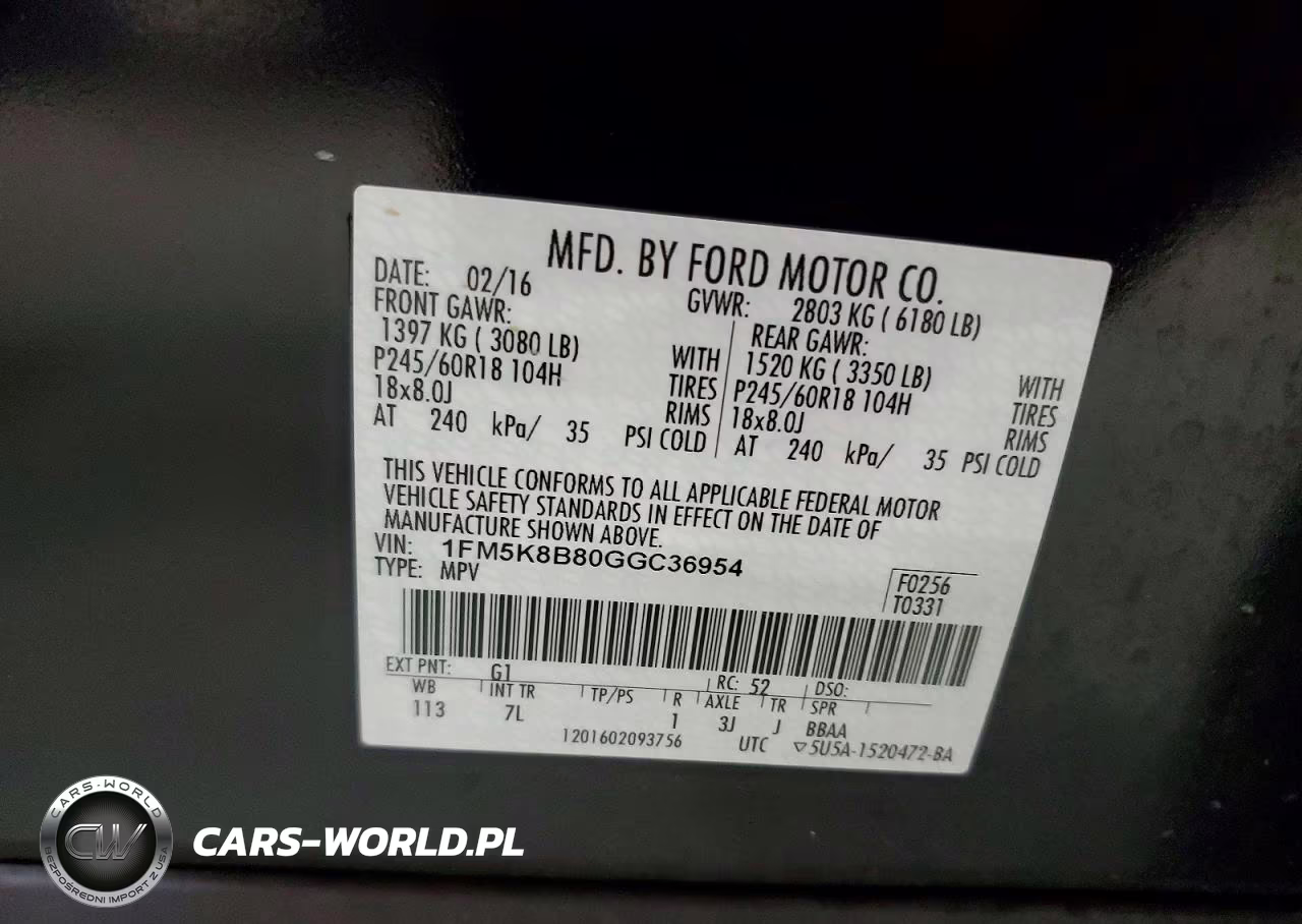 2016 Ford Explorer VIN:1FM5K8B80GGC36954 - 13