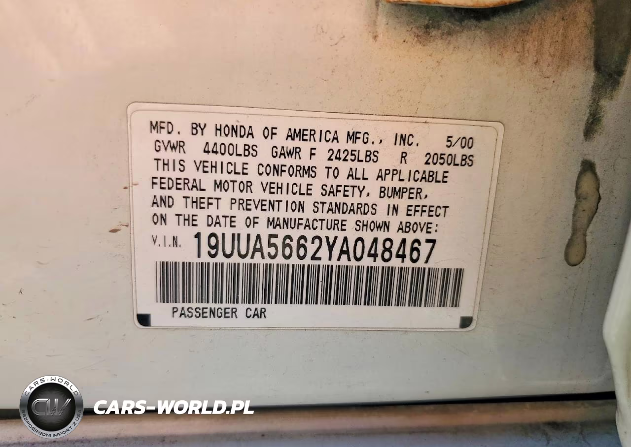 2000 Acura 3.2Tl VIN:19UUA5662YA048467 - 12