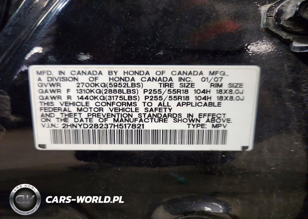 2007 Acura Mdx VIN:2HNYD28237H517821 - 13
