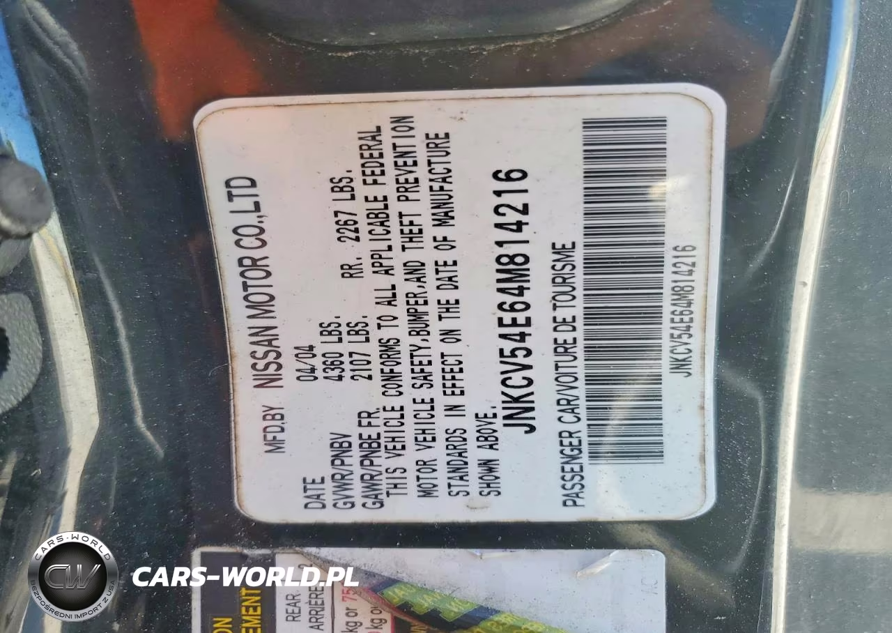 2004 Infiniti G35 Base VIN:JNKCV54E64M814216 - 12