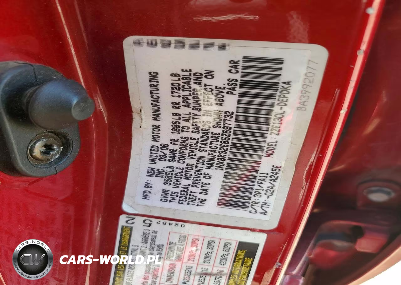 2006 Toyota Corolla Ce VIN:1NXBR32E86Z697732 - 12