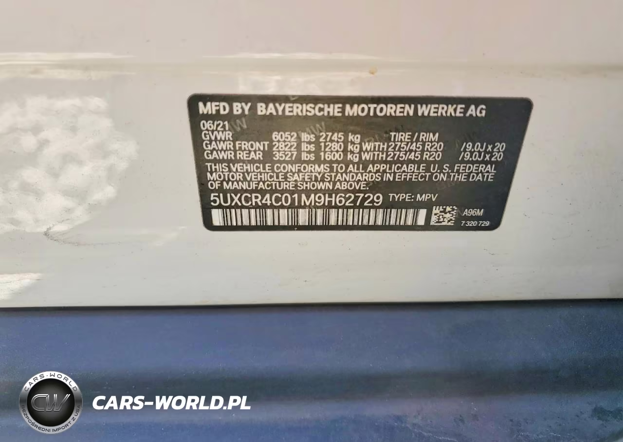 2021 BMW X5 Sdrive 40I VIN:5UXCR4C01M9H62729 - 13