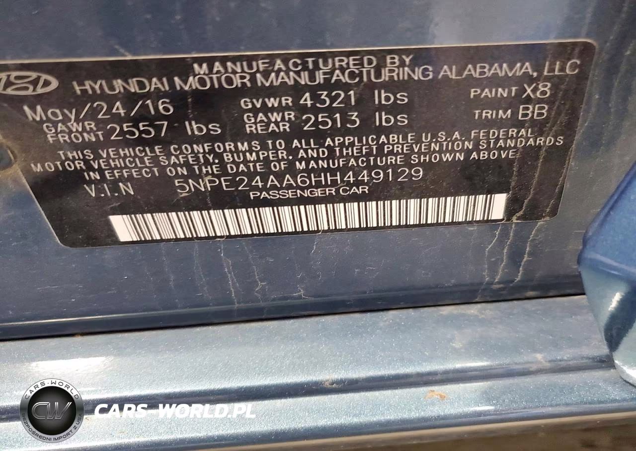 2017 Hyundai Sonata Eco VIN:5NPE24AA6HH449129 - 12