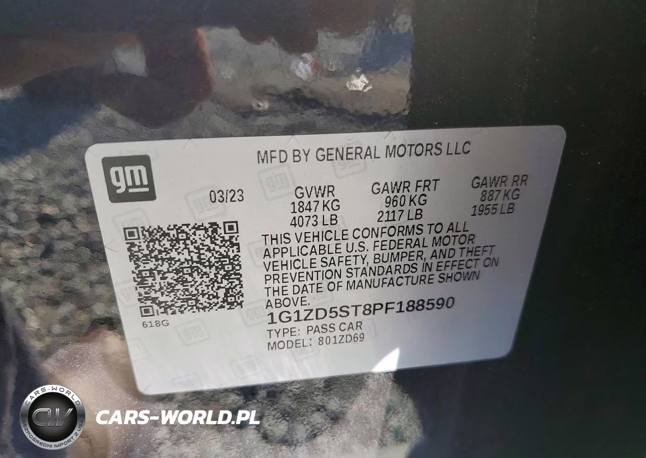 2023 Chevrolet Malibu Lt VIN:1G1ZD5ST8PF188590 - 12
