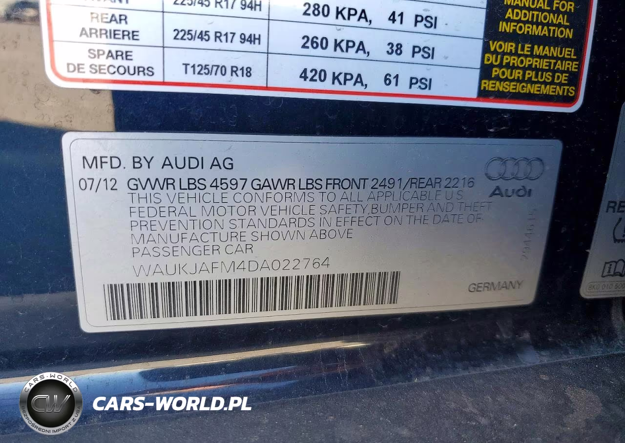 2013 Audi A3 Premium Plus VIN:WAUKJAFM4DA022764 - 12