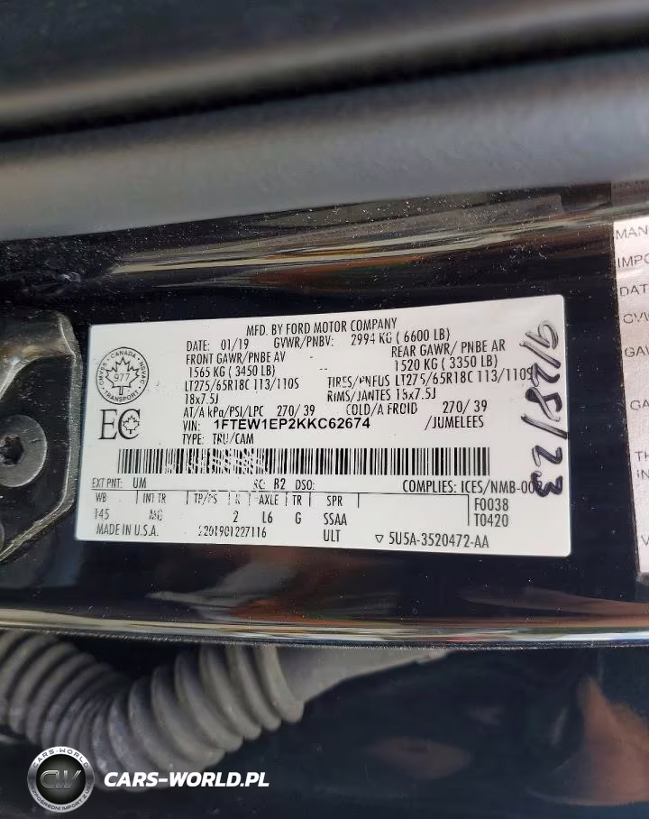 2019 Ford F150 Supercrew VIN:1FTEW1EP2KKC62674 - 13