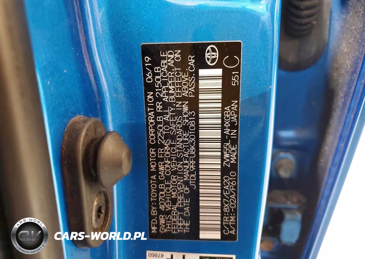 2019 Toyota Prius Xle Awd-E VIN:JTDL9RFU8K3010813 - 12