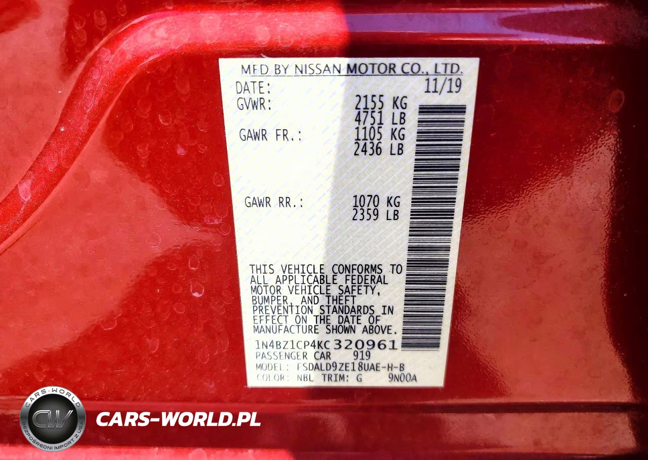 2019 Nissan Leaf Sv Plus VIN:1N4BZ1CP4KC320961 - 13