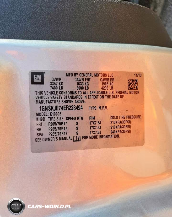 2014 Chevrolet Suburban K1500 Lt VIN:1GNSKJE74ER228494 - 13