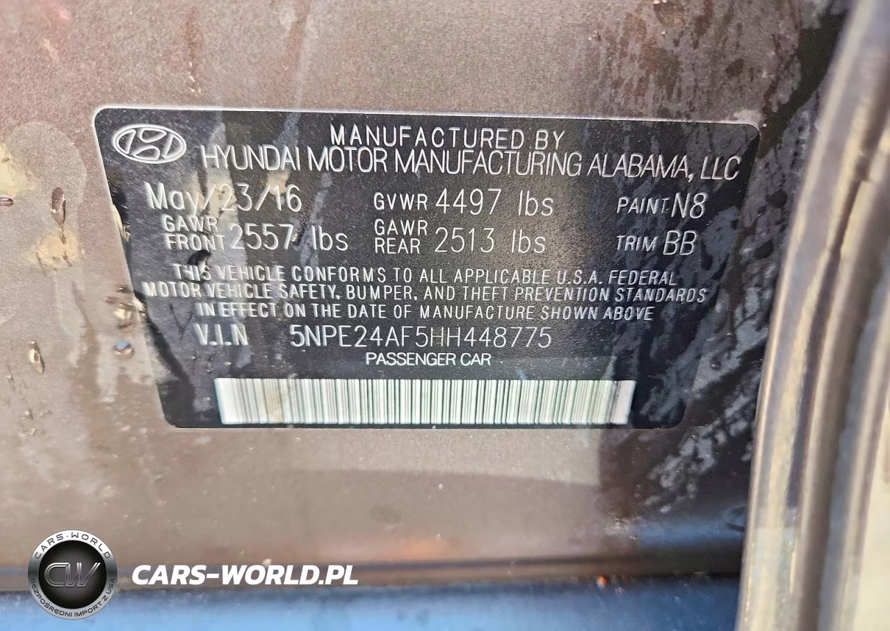 2017 Hyundai Sonata Se VIN:5NPE24AF5HH448775 - 12