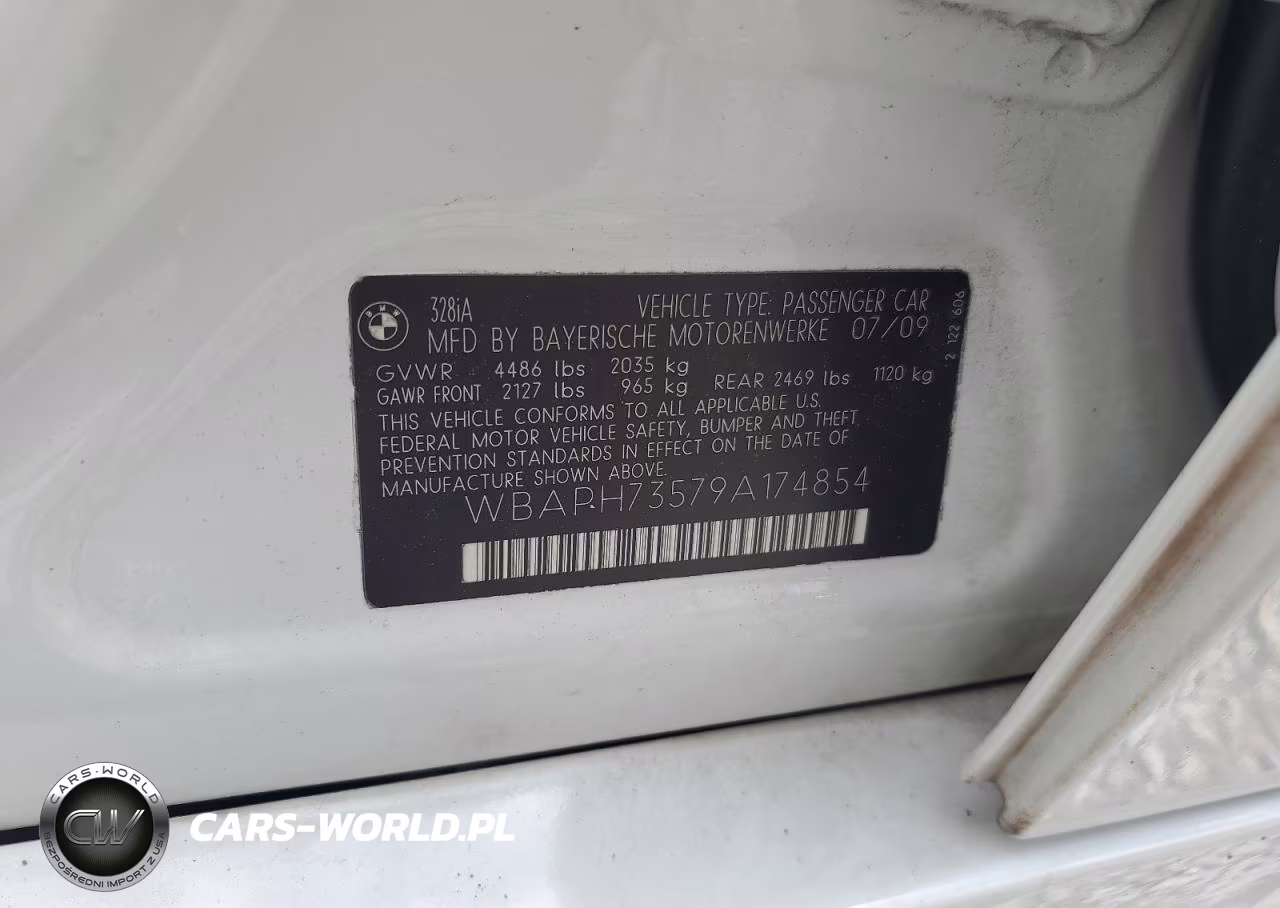 2009 BMW 328 I VIN:WBAPH73579A174854 - 12