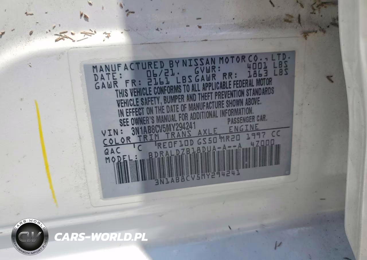 2021 Nissan Sentra Sv VIN:3N1AB8CV5MY294241 - 12