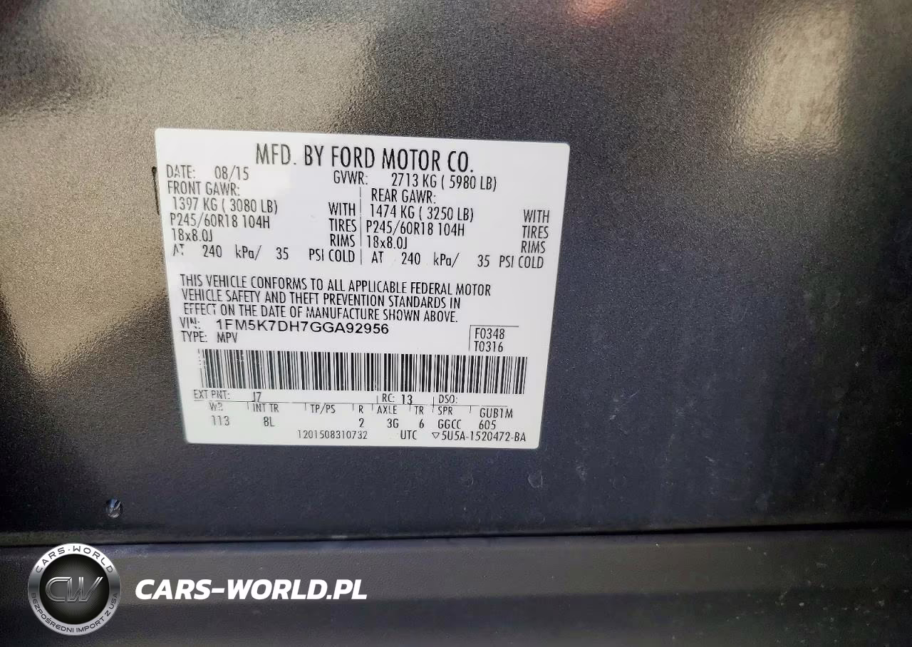 2016 Ford Explorer Xlt VIN:1FM5K7DH7GGA92956 - 13