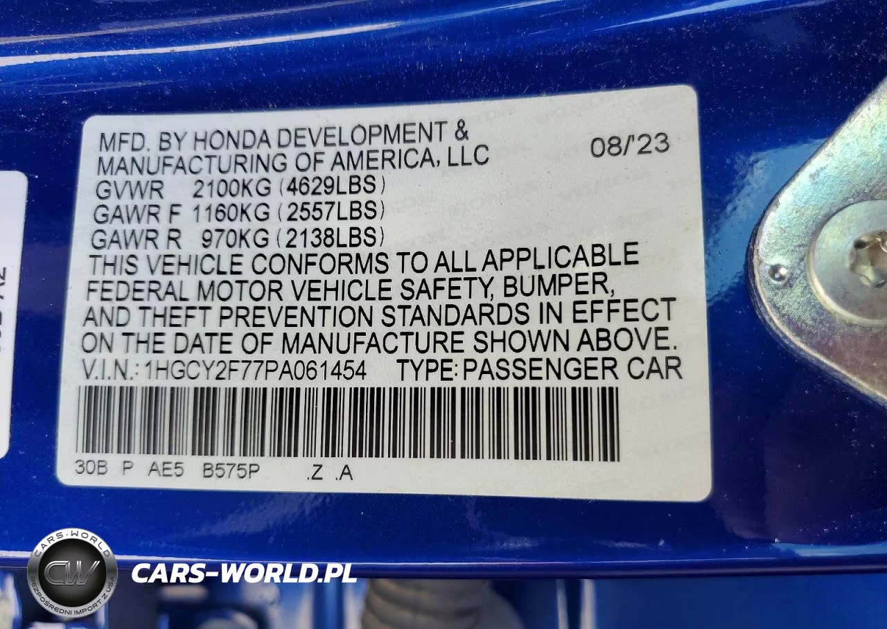 2023 Honda Accord Hybrid Sport-L VIN:1HGCY2F77PA061454 - 12