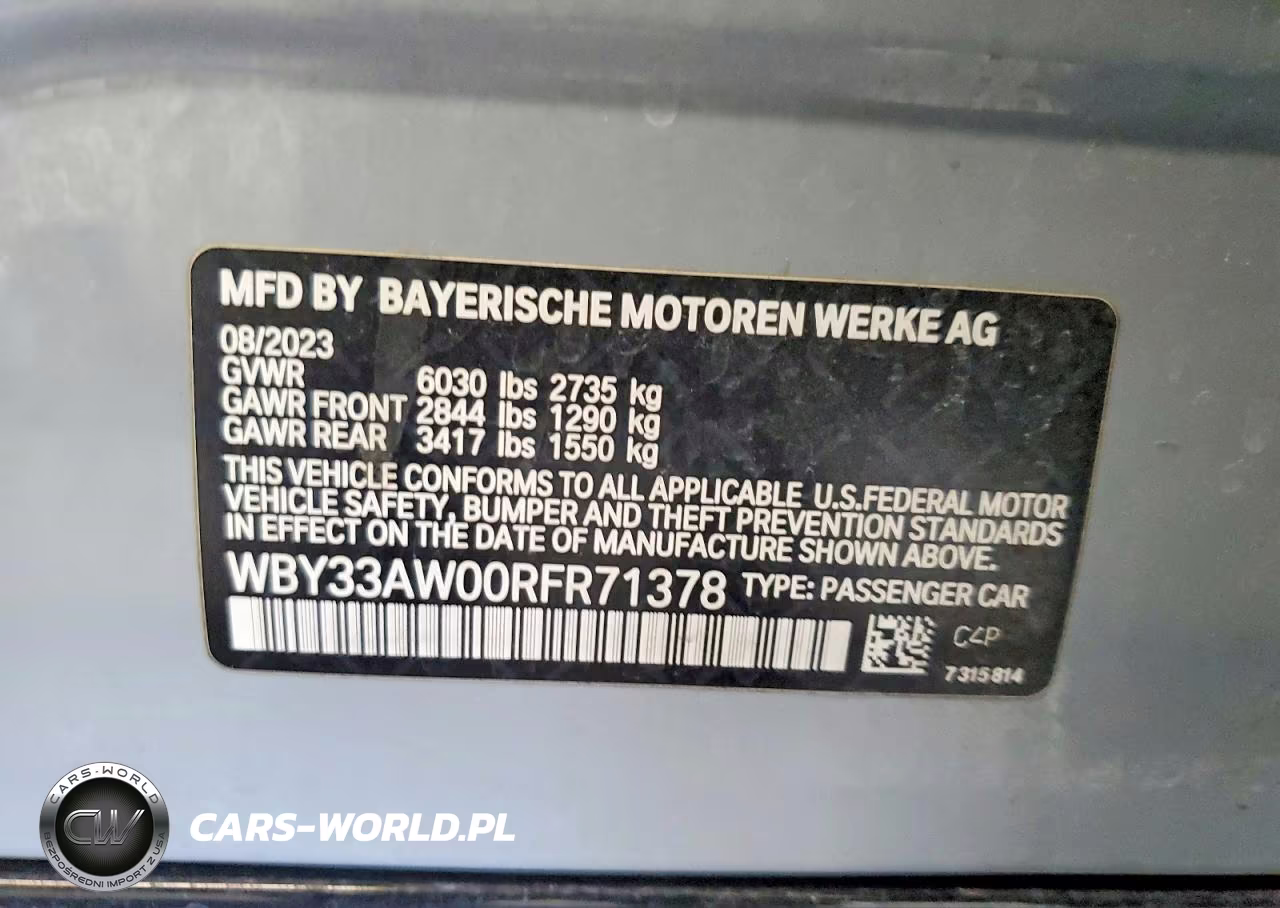 2024 BMW I4 M50 VIN:WBY33AW00RFR71378 - 13