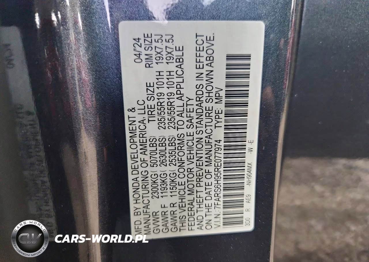 2024 Honda Cr-V Sport Touring VIN:7FARS6H95RE077974 - 13