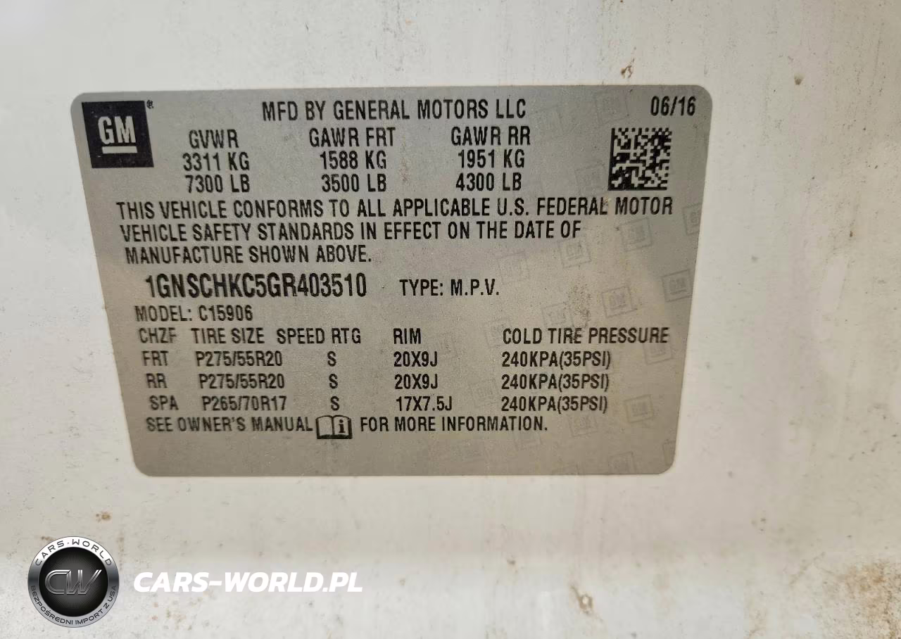 2016 Chevrolet Suburban C1500 Lt VIN:1GNSCHKC5GR403510 - 13