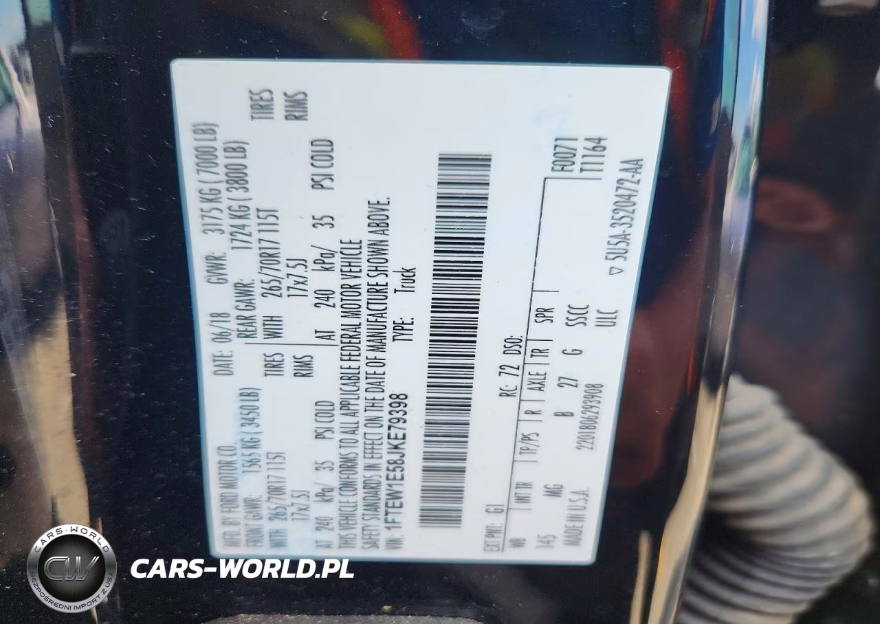 2018 Ford F150 Supercrew VIN:1FTEW1E58JKE79398 - 12