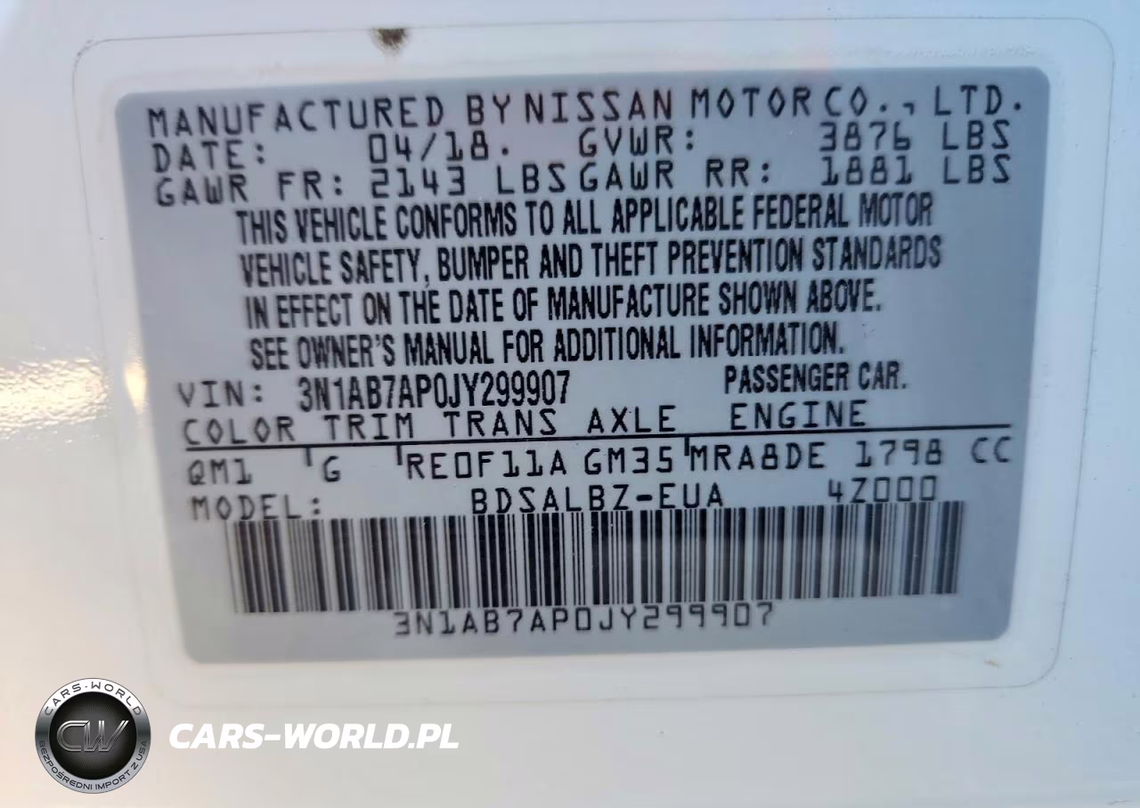2018 Nissan Sentra S VIN:3N1AB7AP0JY299907 - 12